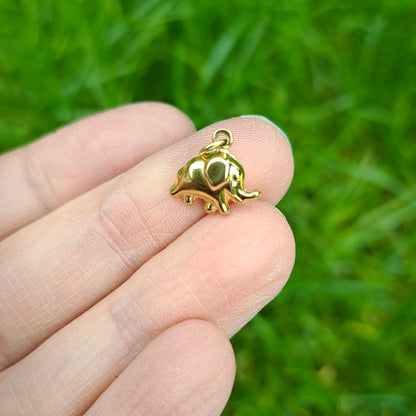 Vintage 9ct Gold Mini Elephant Charm