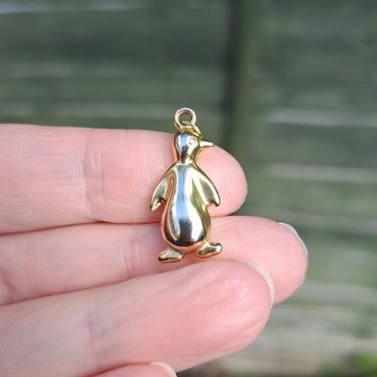 Vintage Yellow Gold Penguin Charm, 1990s