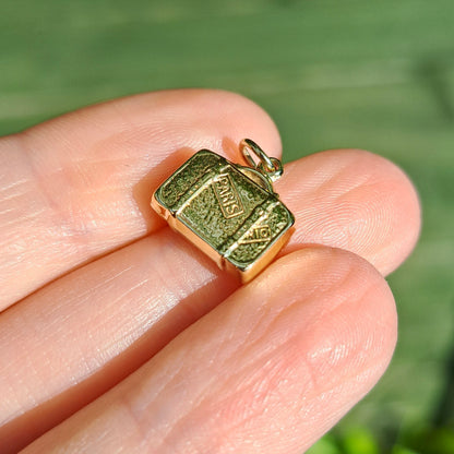 Vintage 9ct Gold Suitcase Charm, 1967