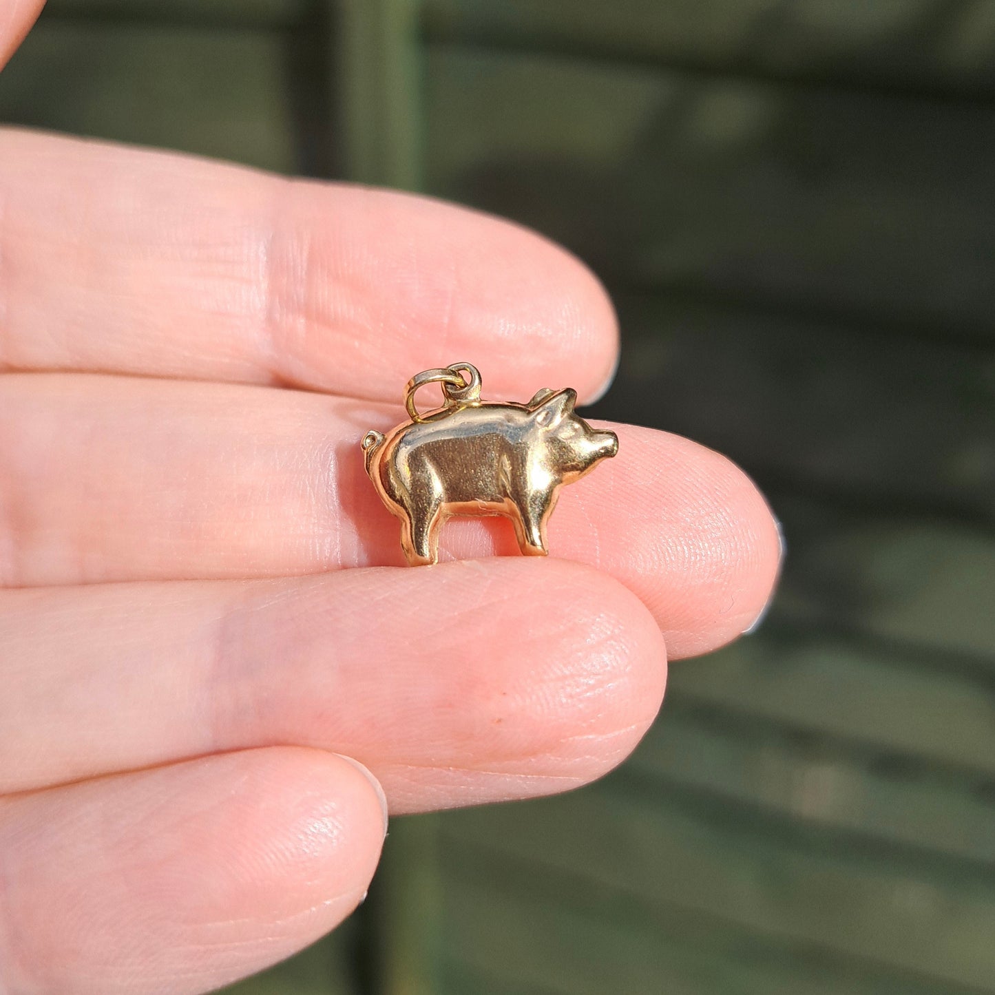 9ct Gold Lucky Pig Charm / Pendant