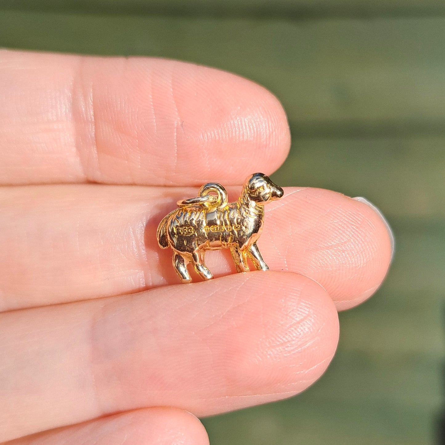 Vintage 9ct Gold Sheep Charm, 1959