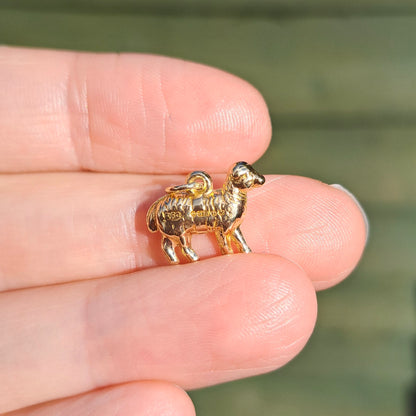 Vintage 9ct Gold Sheep Charm, 1959