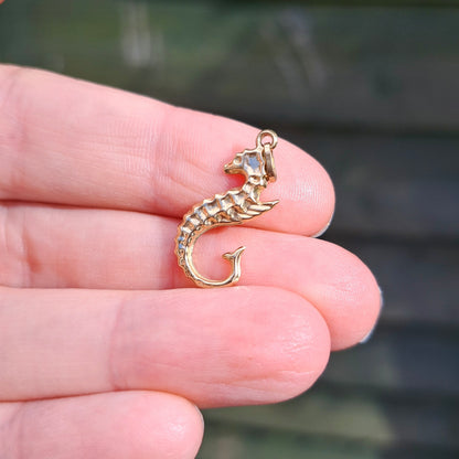 9ct Gold Seahorse Charm / Pendant
