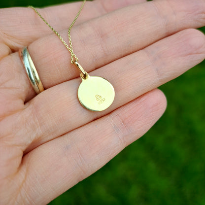 Pre-owned 9ct Yellow Gold Round Cherubs / Angels Charm