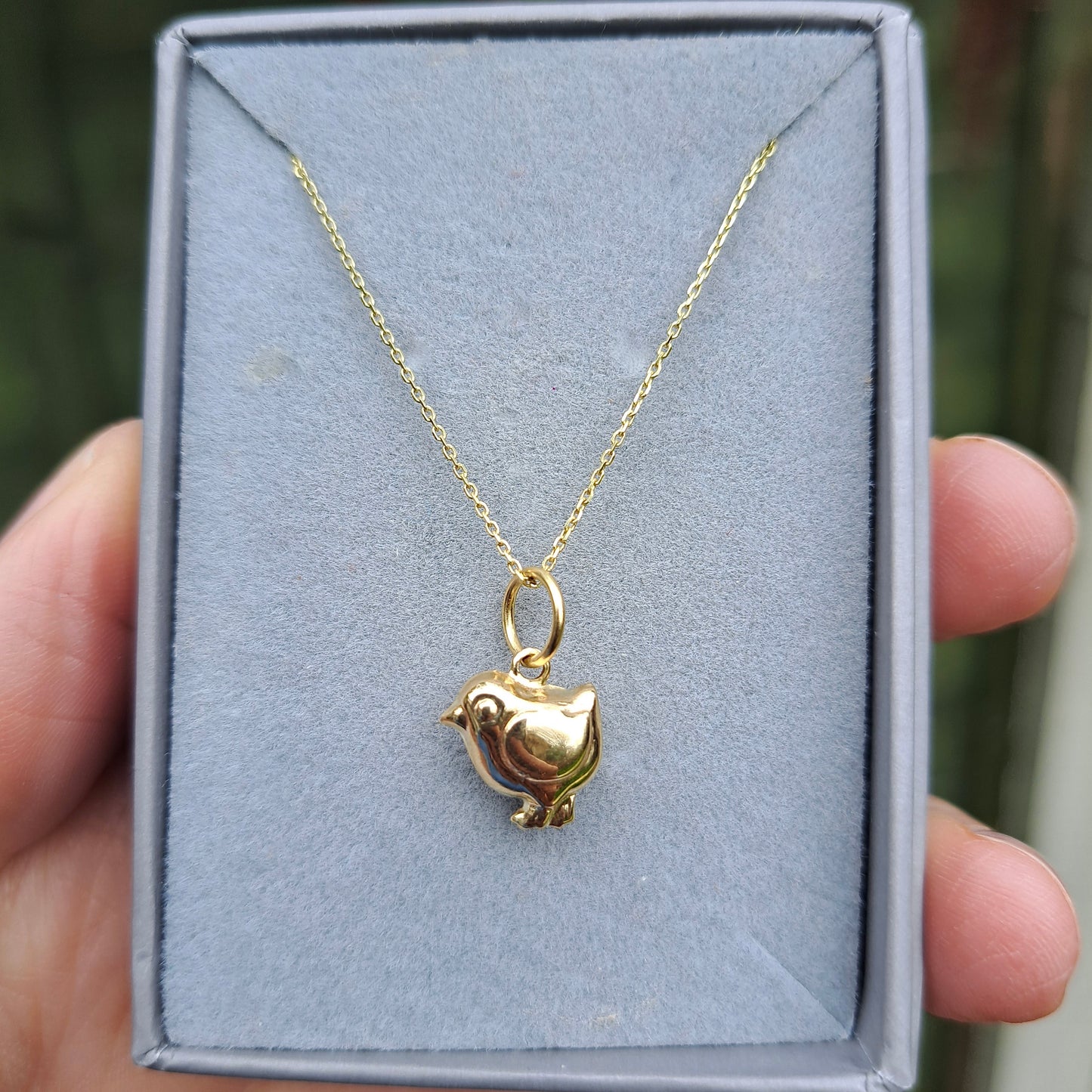 Small Vintage 9ct Gold Puffy Chick Charm