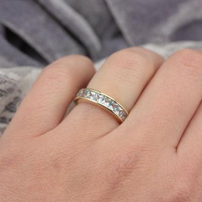 Pre-owned 9ct Gold and Square Cut Topaz Ring, 2004
