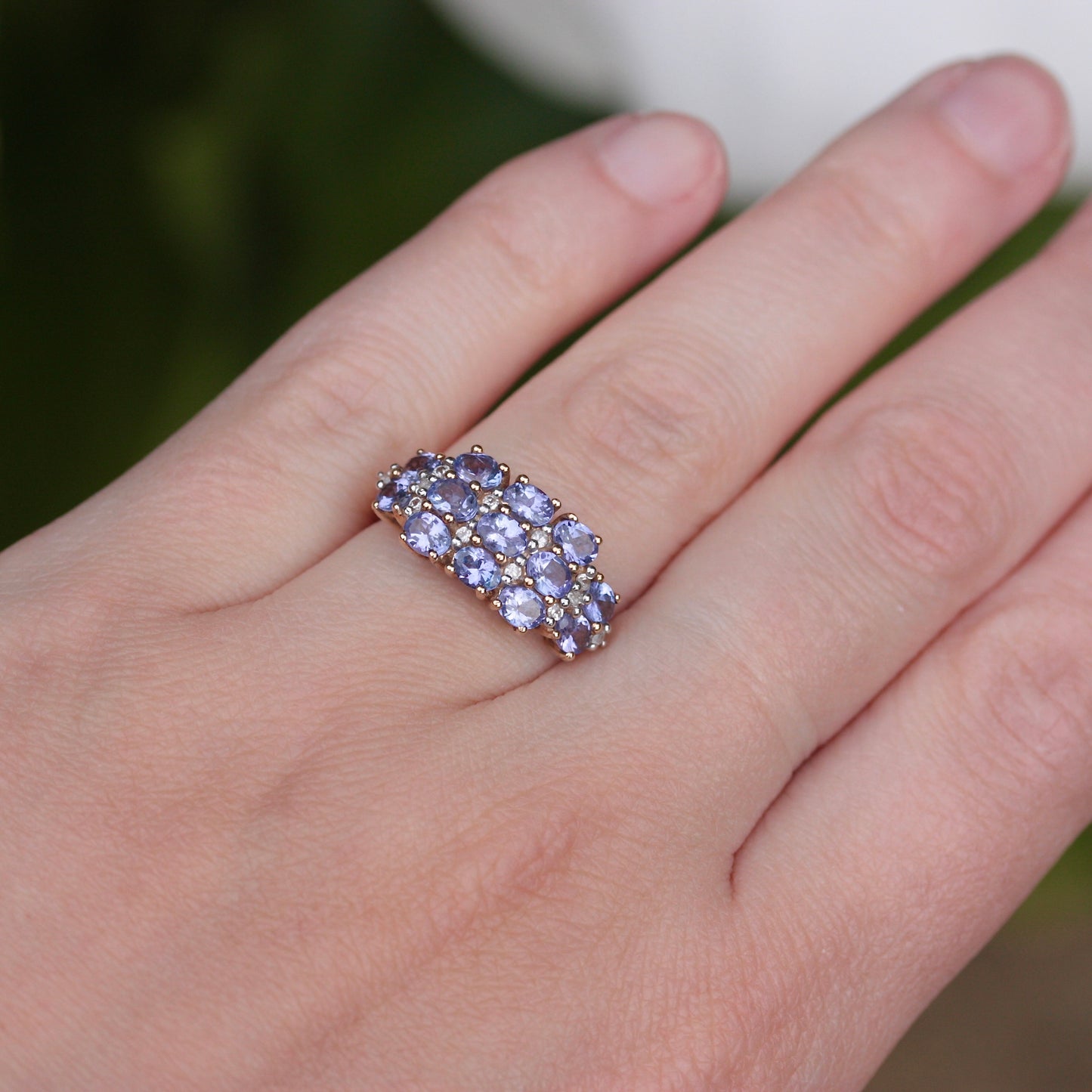 Pre-owned 9ct Gold Tanzanite Multi Stone Ring, 2014