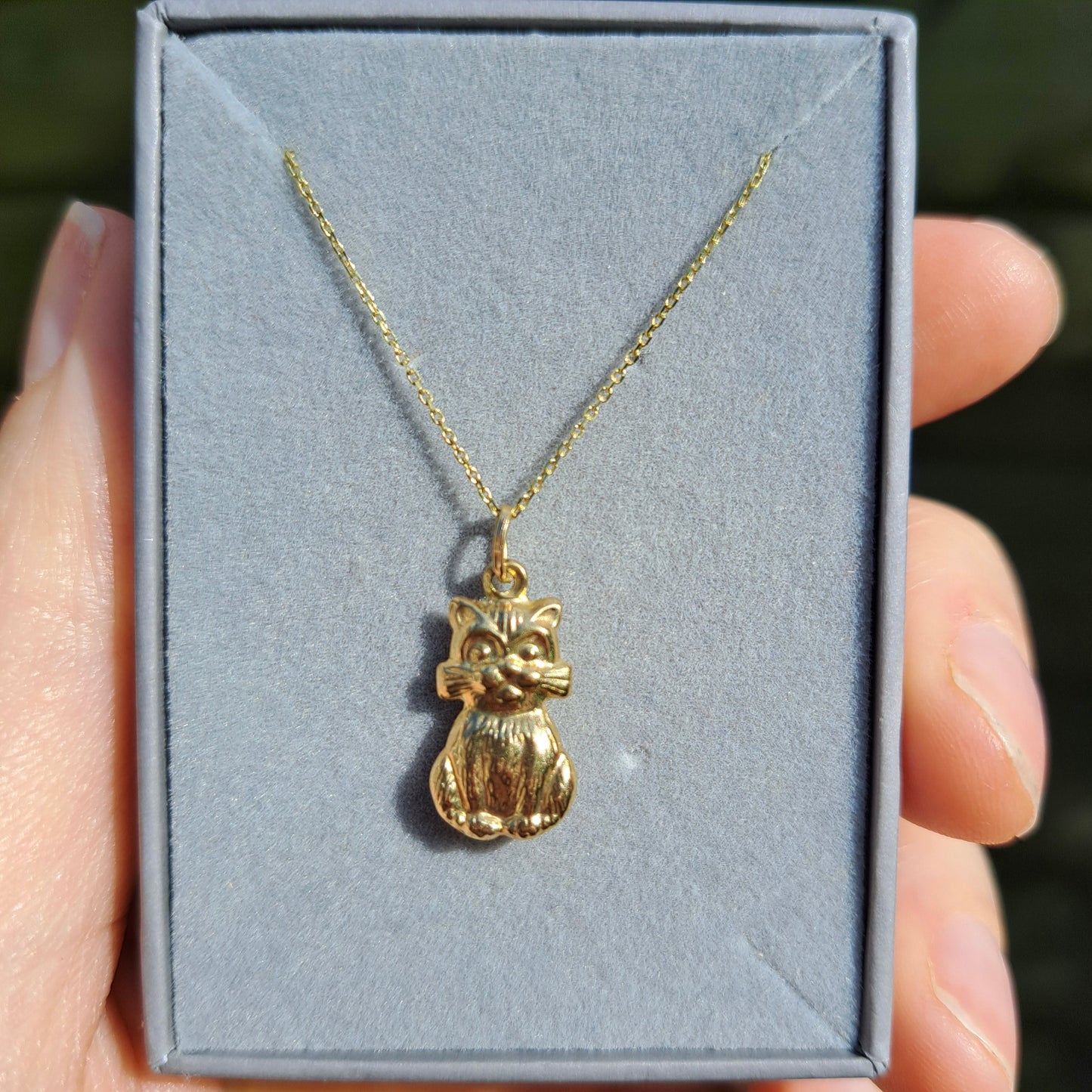 9ct Gold Cat Charm / Pendant