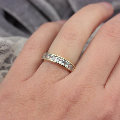 Pre-owned 9ct Gold and Square Cut Topaz Ring, 2004