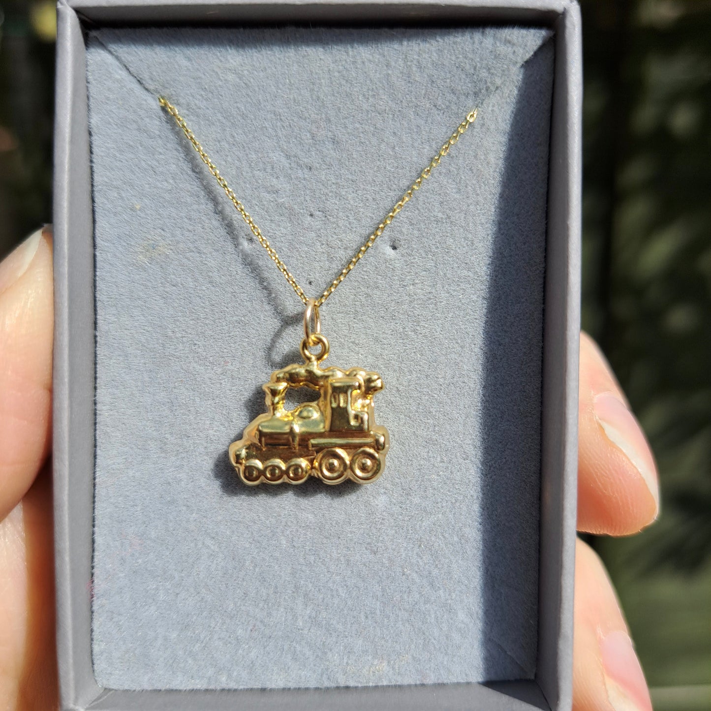 Vintage 9ct Gold Steam Train Charm, 1990s