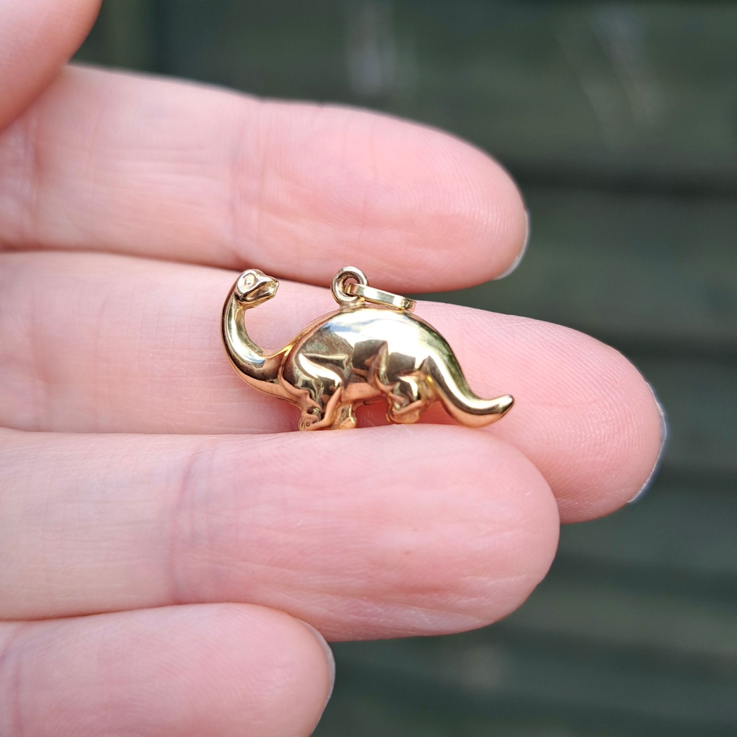 9ct Gold Diplodocus Charm / Pendant
