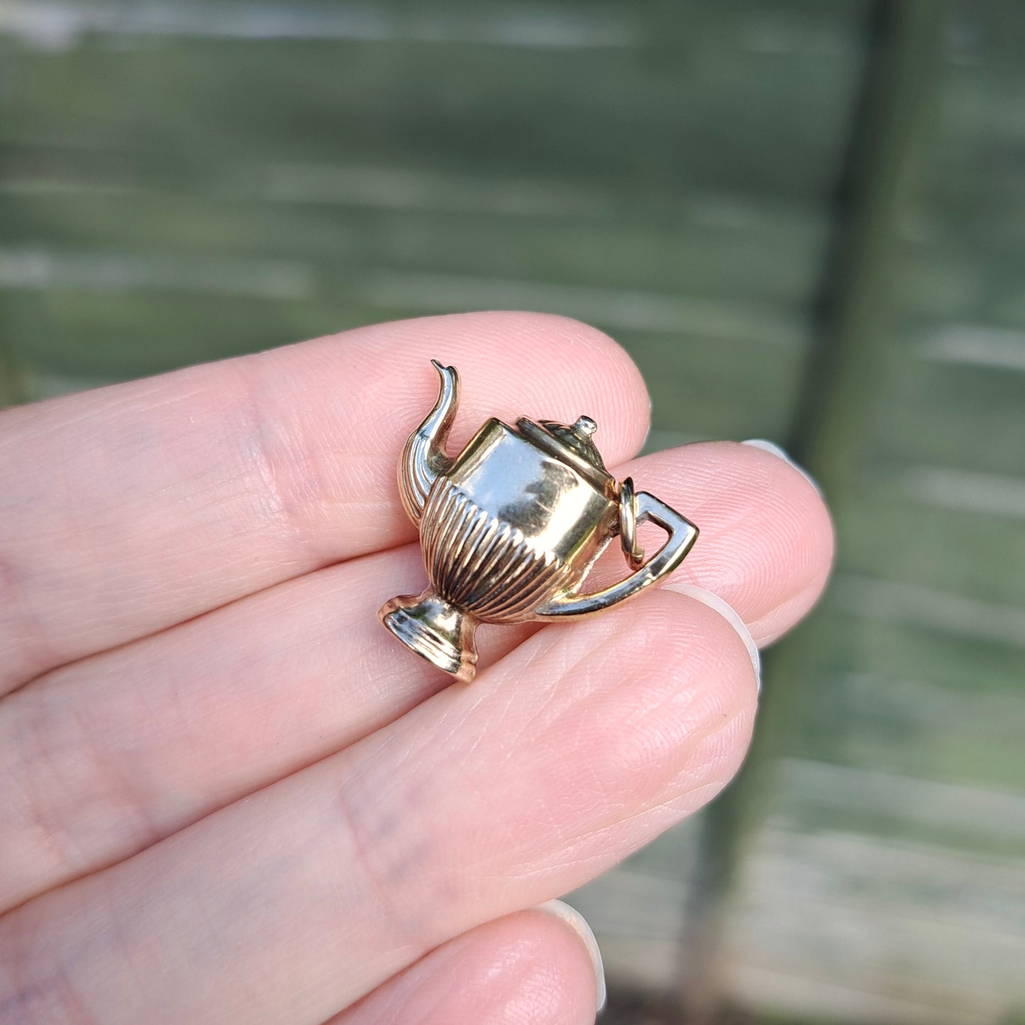 Vintage 9ct Gold Large Coffee Pot Charm, 1965