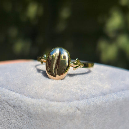 Vintage 9ct Gold Coffee Bean Ring