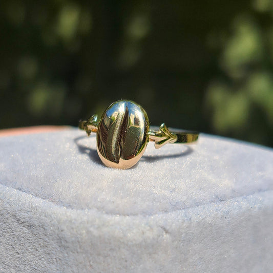 Vintage 9ct Gold Coffee Bean Ring