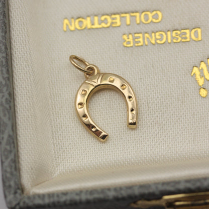 Vintage 9ct Gold Horseshoe Charm