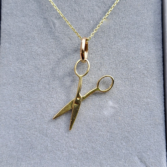 9ct Gold Scissors Charm