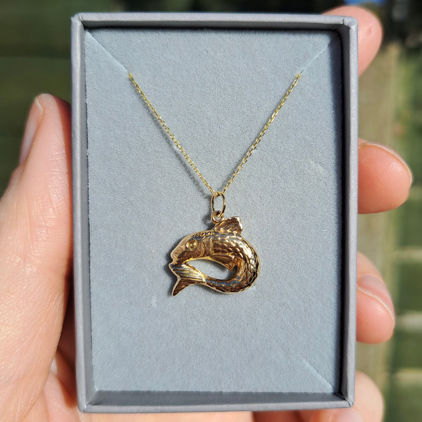 Vintage 9ct Gold Fish Charm, 1960s