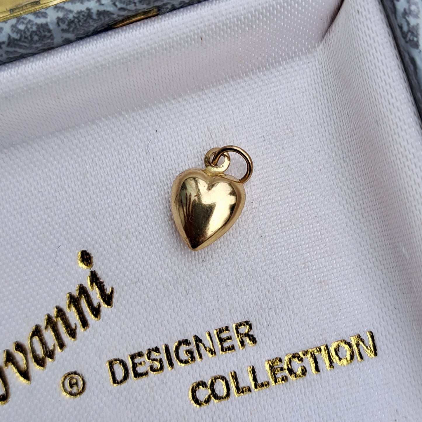 Vintage 9ct Gold Mini Puffy Heart Charm
