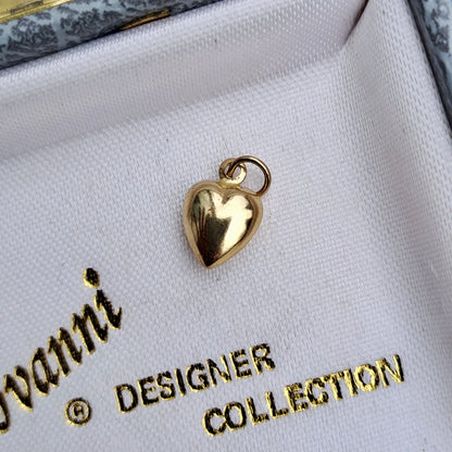 Vintage 9ct Gold Mini Puffy Heart Charm