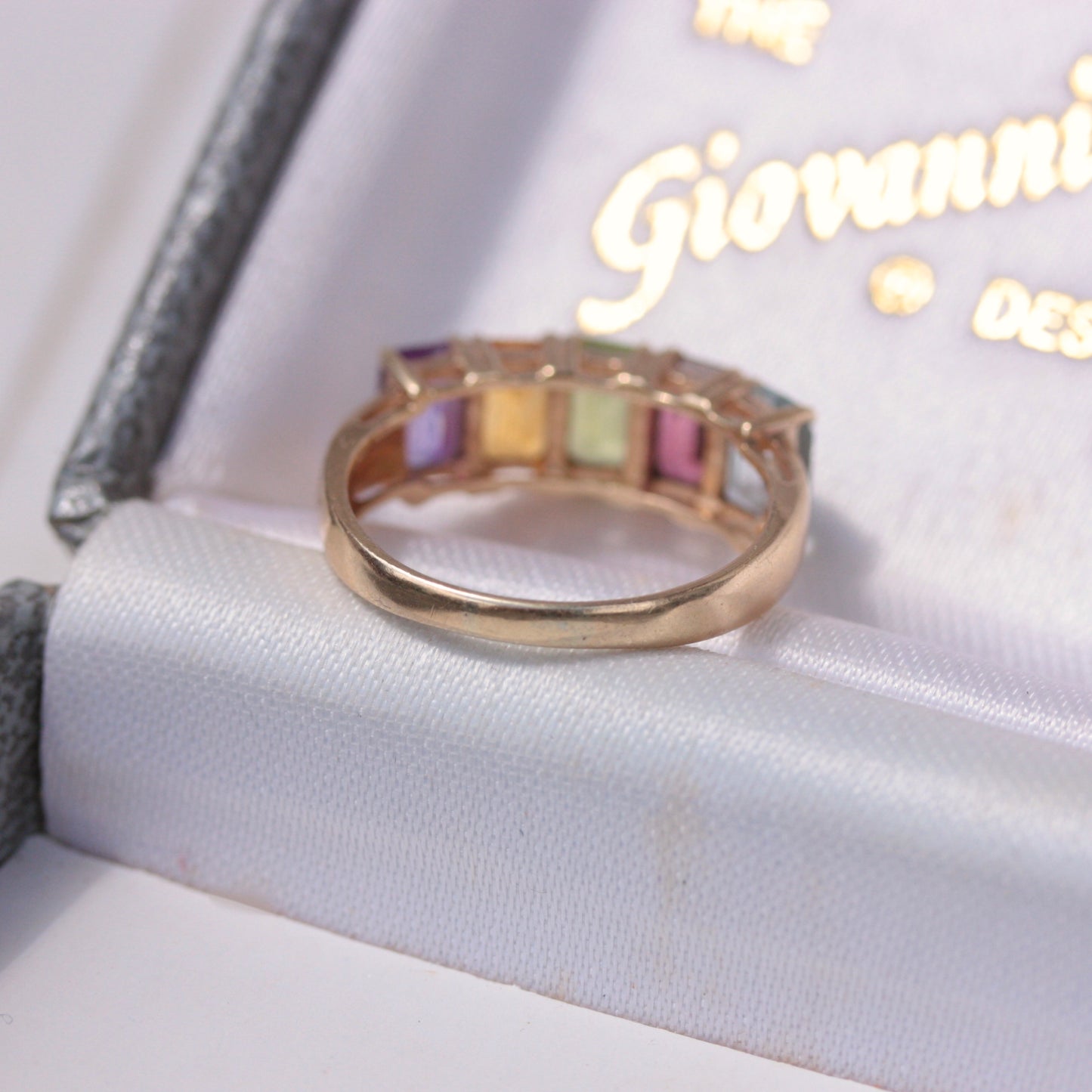 Vintage 9ct Gold Multi Gemstone Ring, 1993