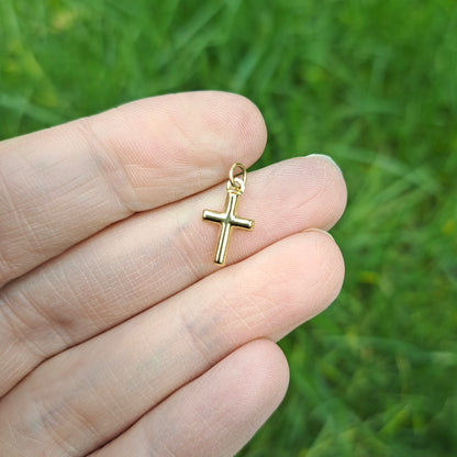 Vintage 9ct Gold Tiny Cross Charm
