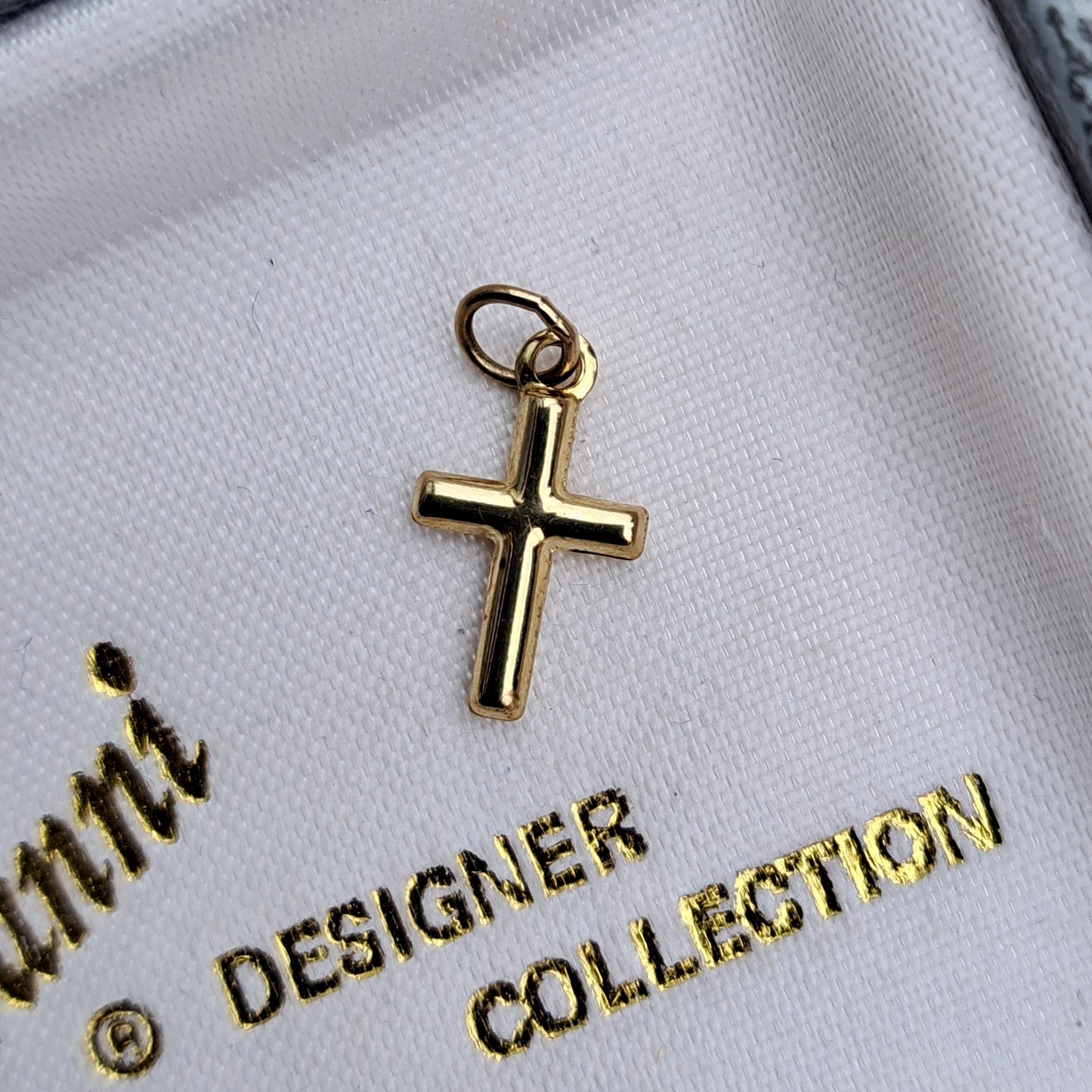 Vintage 9ct Gold Tiny Cross Charm
