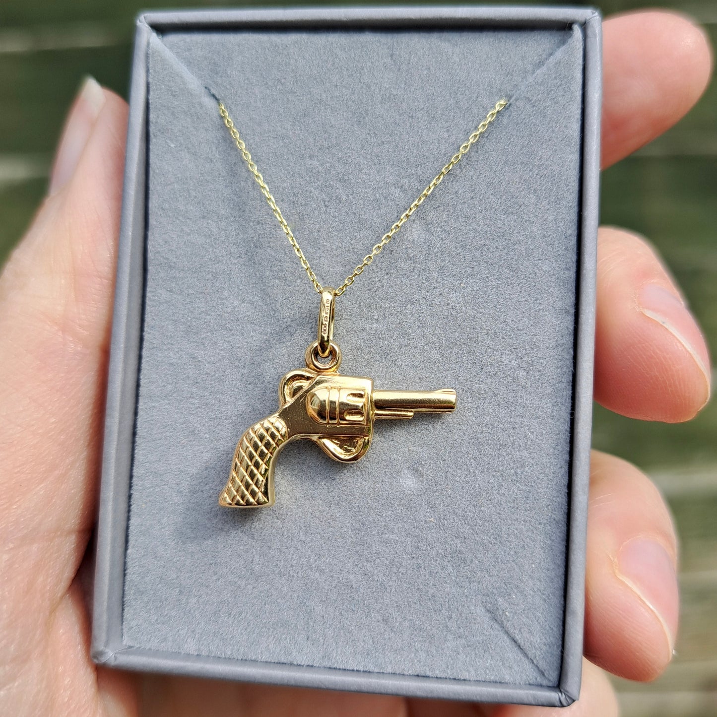 Vintage 9ct Gold Revolver Charm, 1994
