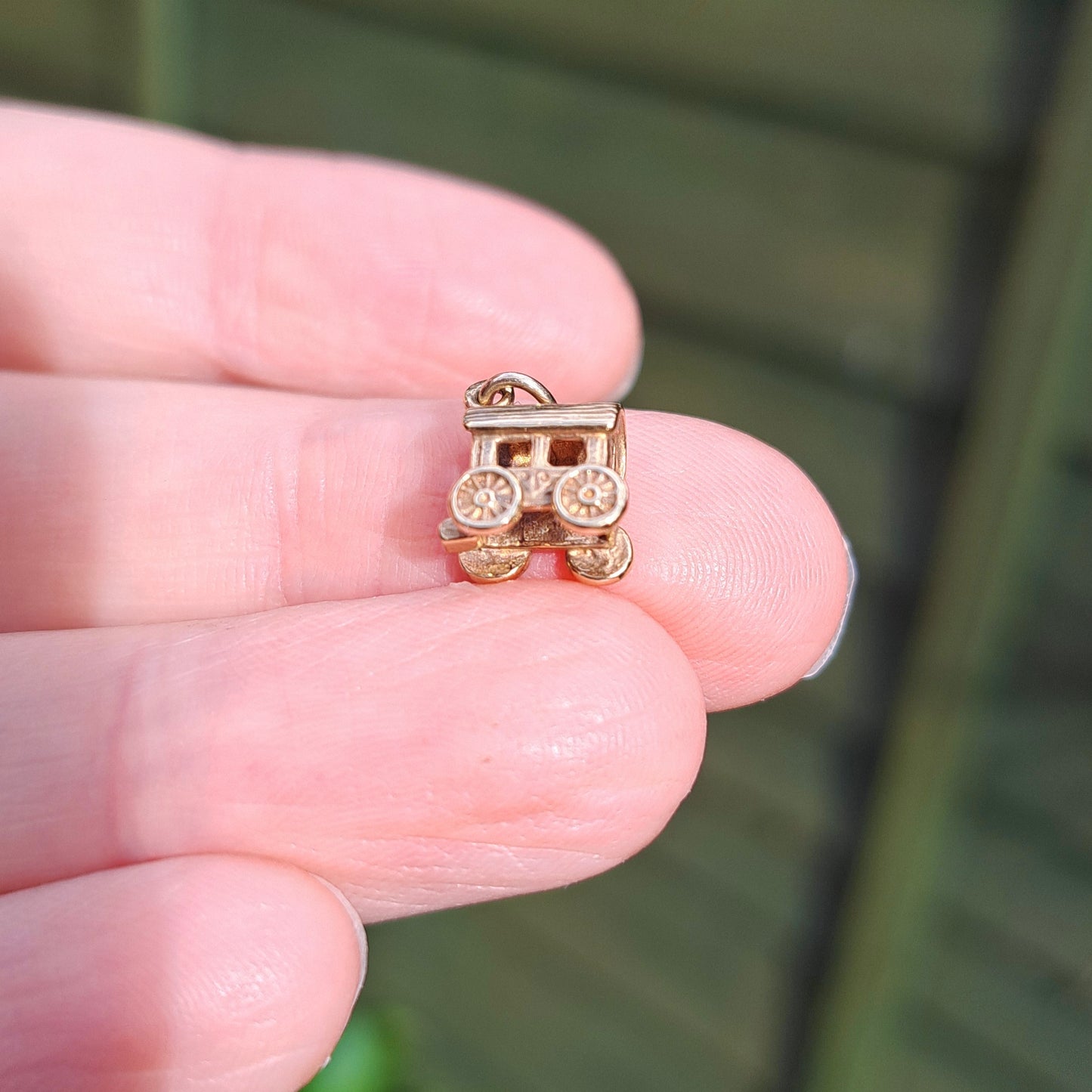 9ct Gold Mini Gypsy Caravan Charm / Pendant