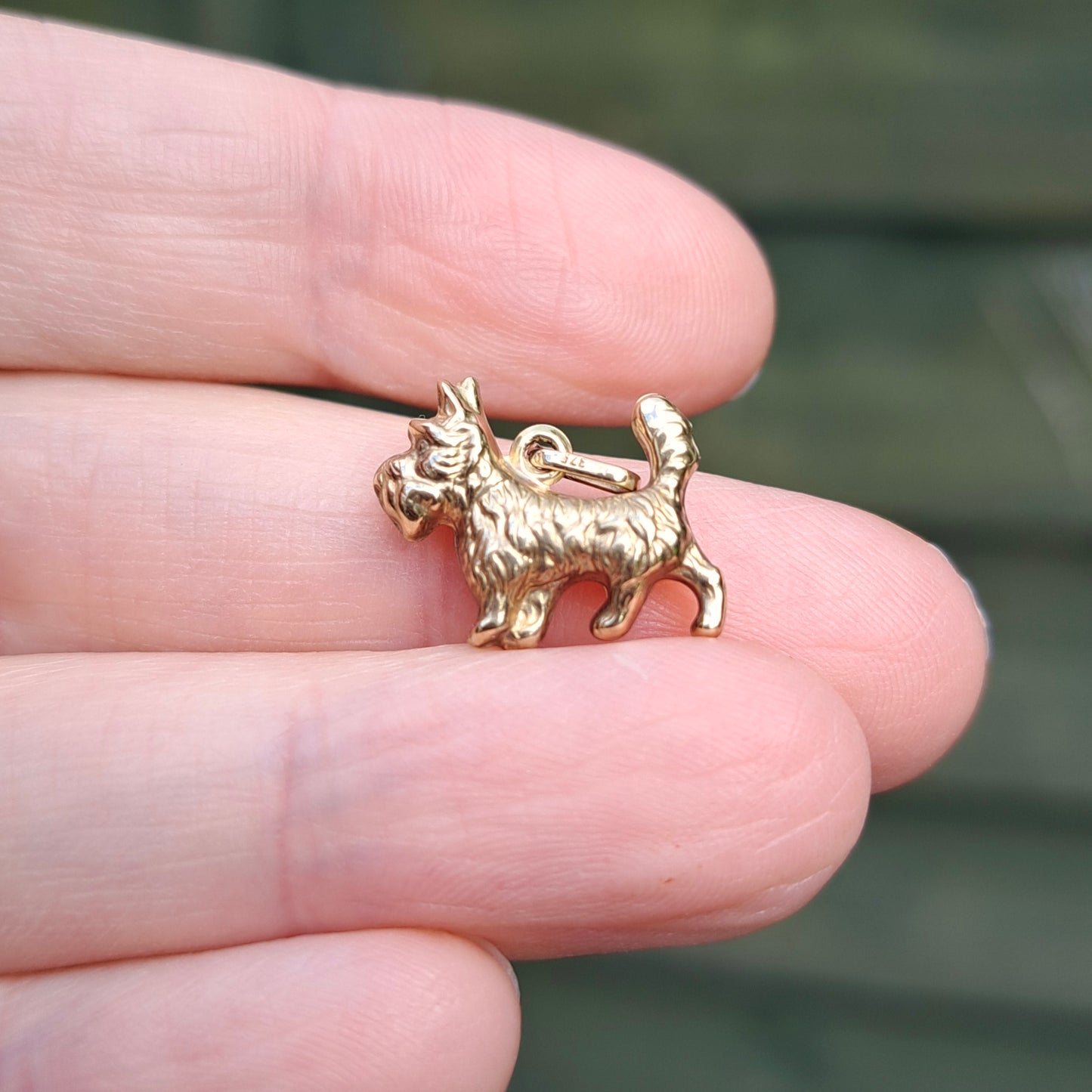 9ct Gold Scottie Dog Charm / Pendant