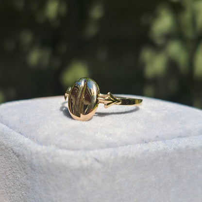 Vintage 9ct Gold Coffee Bean Ring
