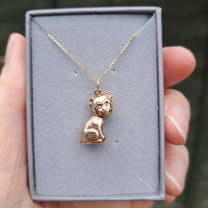 Vintage 9ct Gold Dog Charm, 1957