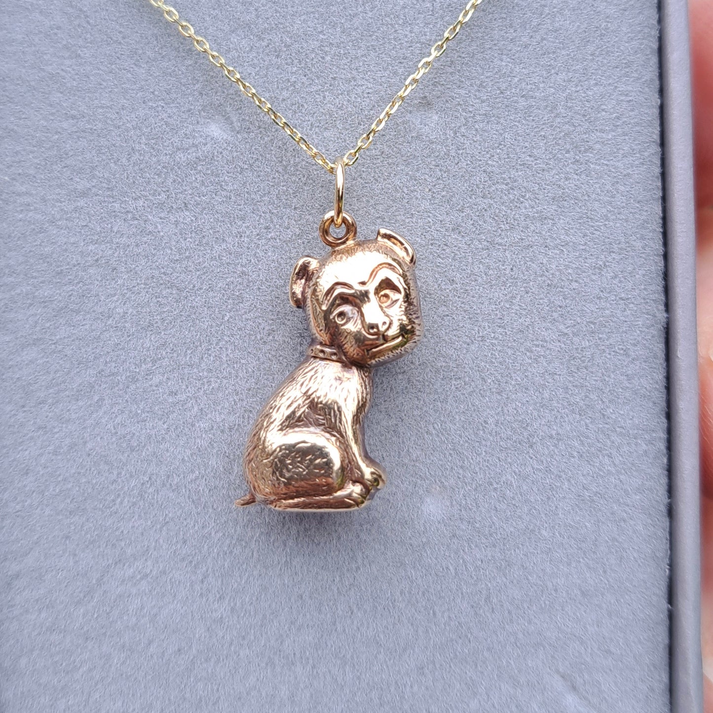 Vintage 9ct Gold Dog Charm, 1957