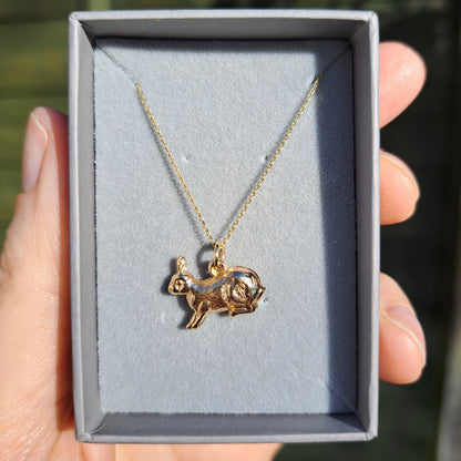 Vintage 9ct Gold Rabbit Charm, 1955