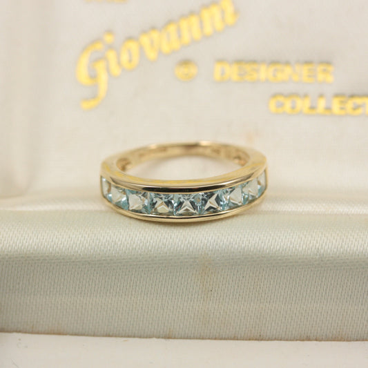 Pre-owned 9ct Gold and Square Cut Topaz Ring, 2004