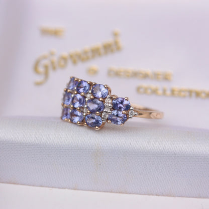 Pre-owned 9ct Gold Tanzanite Multi Stone Ring, 2014