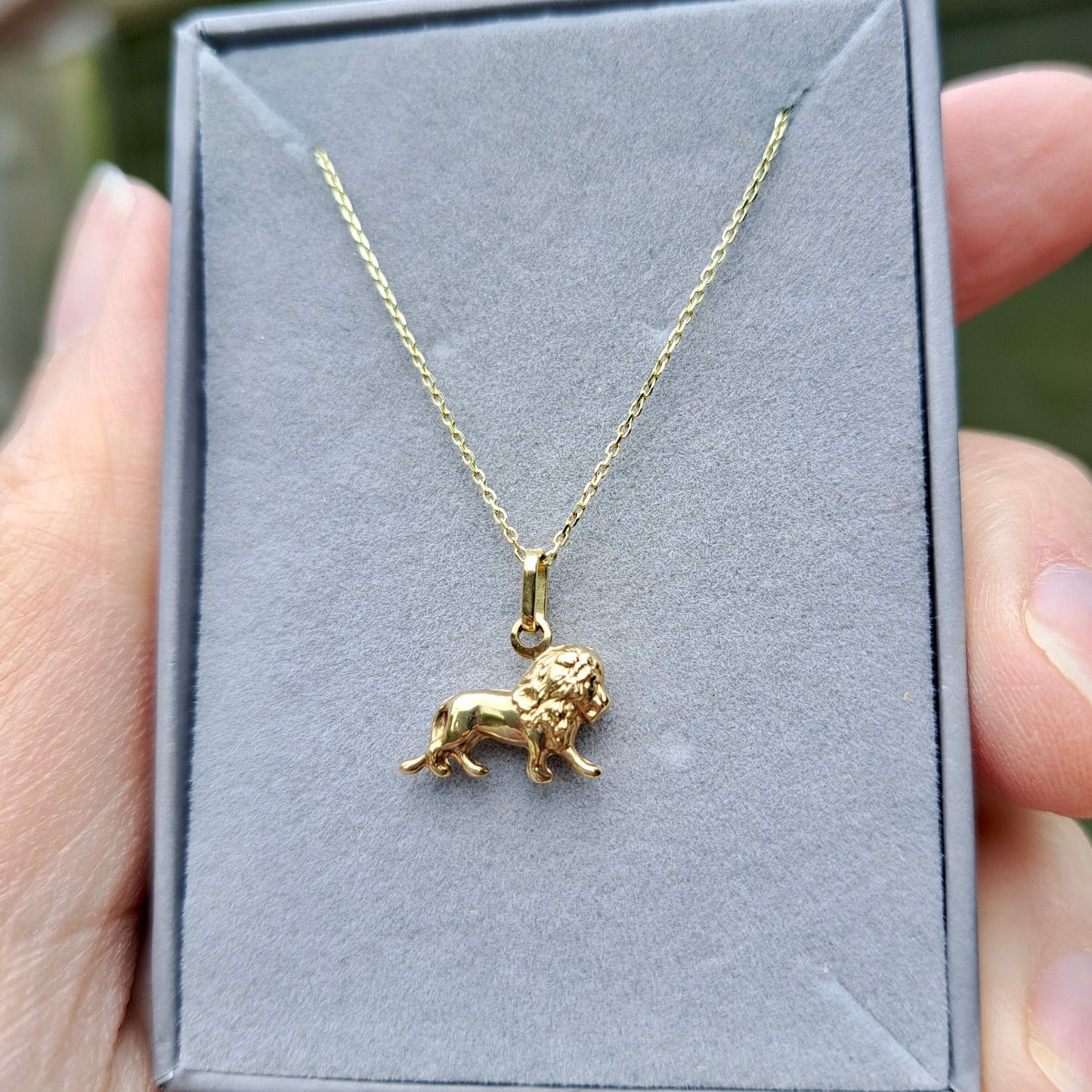 Mini 9ct Gold Puffy Lion Charm / Pendant