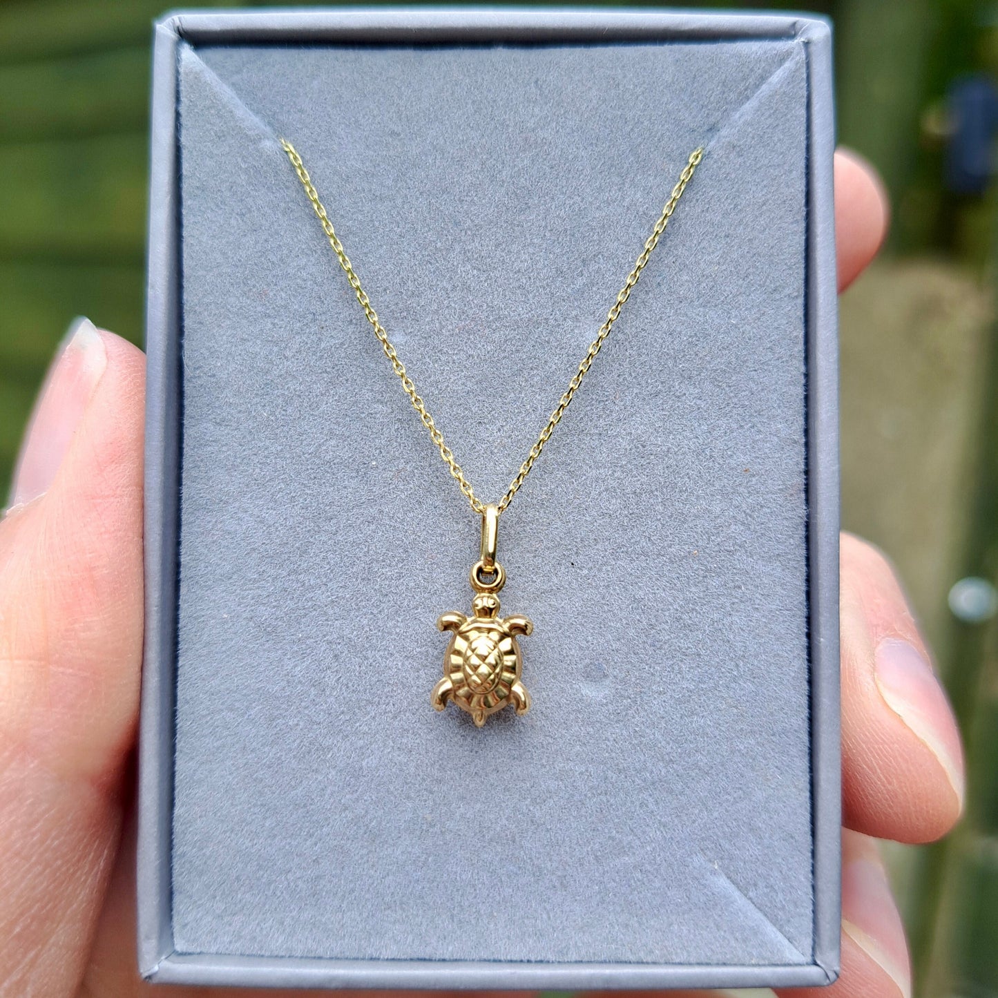Mini 9ct Gold Puffy Tortoise Charm / Pendant