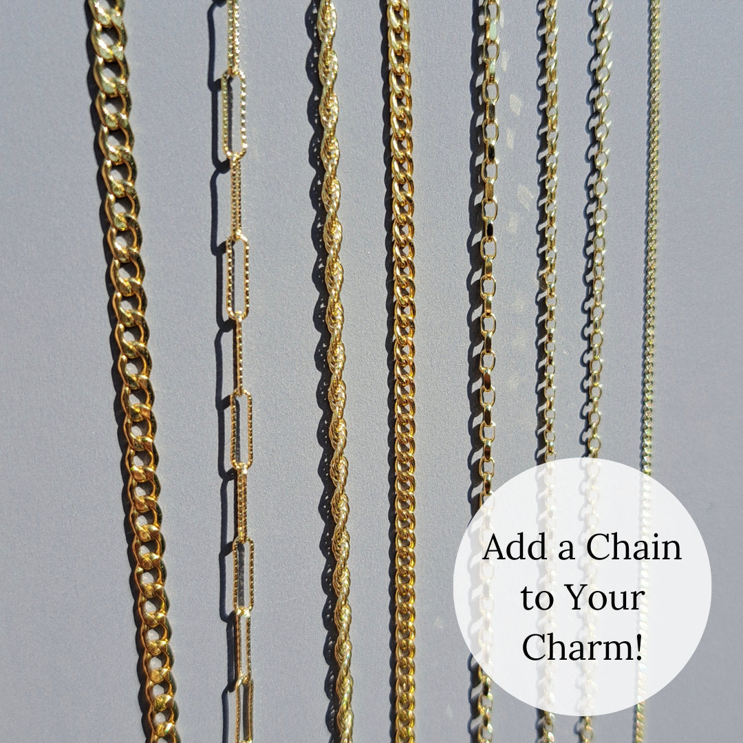 9ct Gold Crescent Man on Moon Charm / Pendant