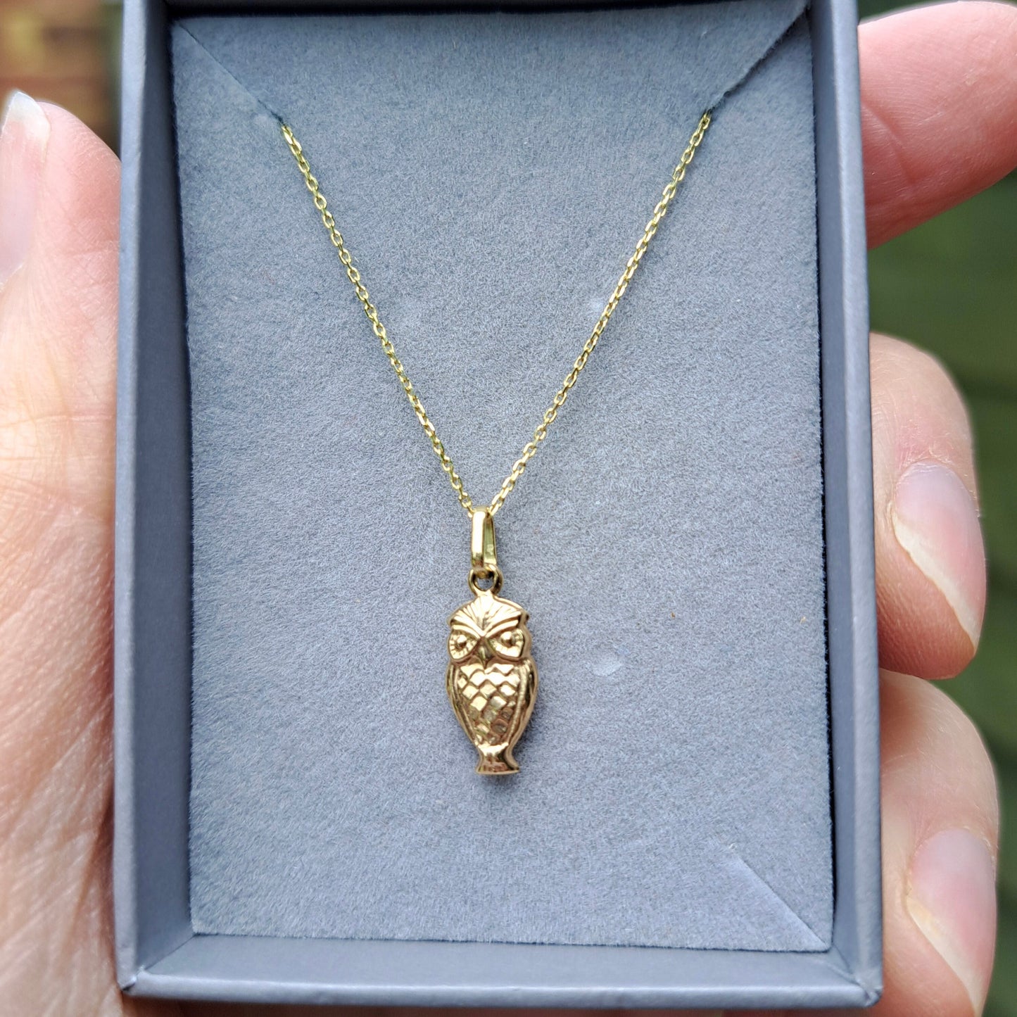 Mini 9ct Gold Owl Charm / Pendant