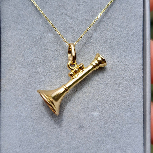 9ct Trumpet Charm / Pendant