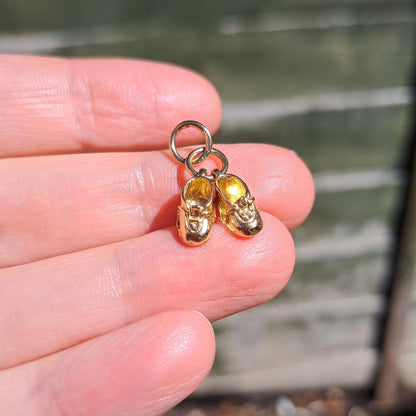 Solid 9ct Gold Baby's Booties Charm