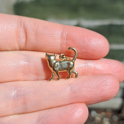 9ct Gold Cat Charm / Pendant