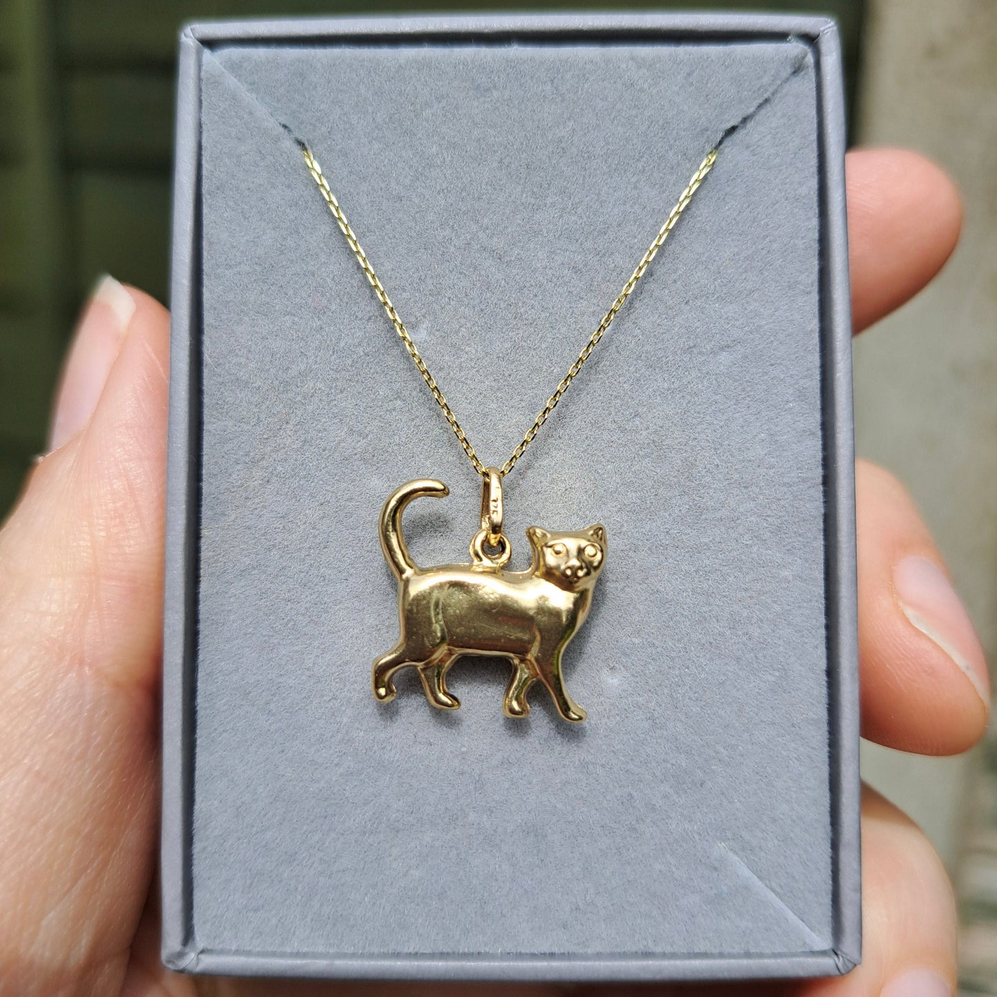9ct Gold Cat Charm / Pendant