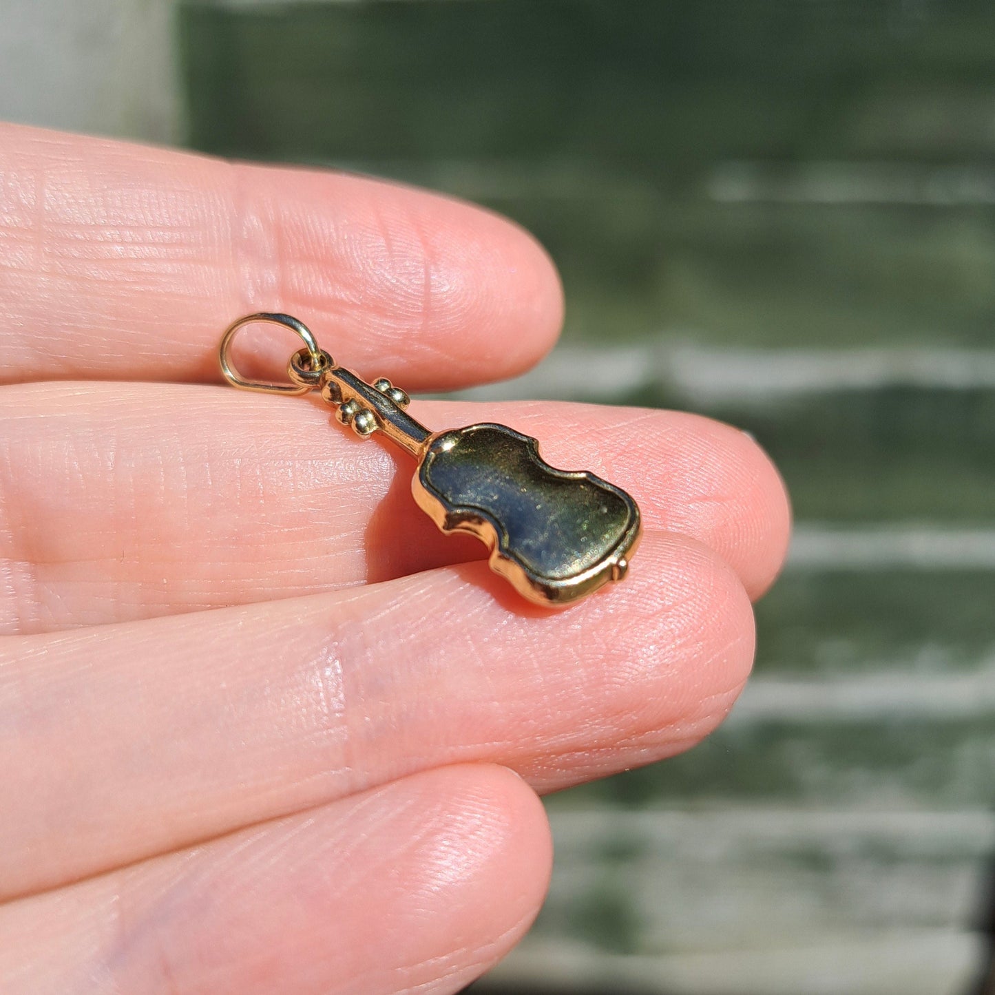 Vintage 9ct Gold Violin Charm, 1994