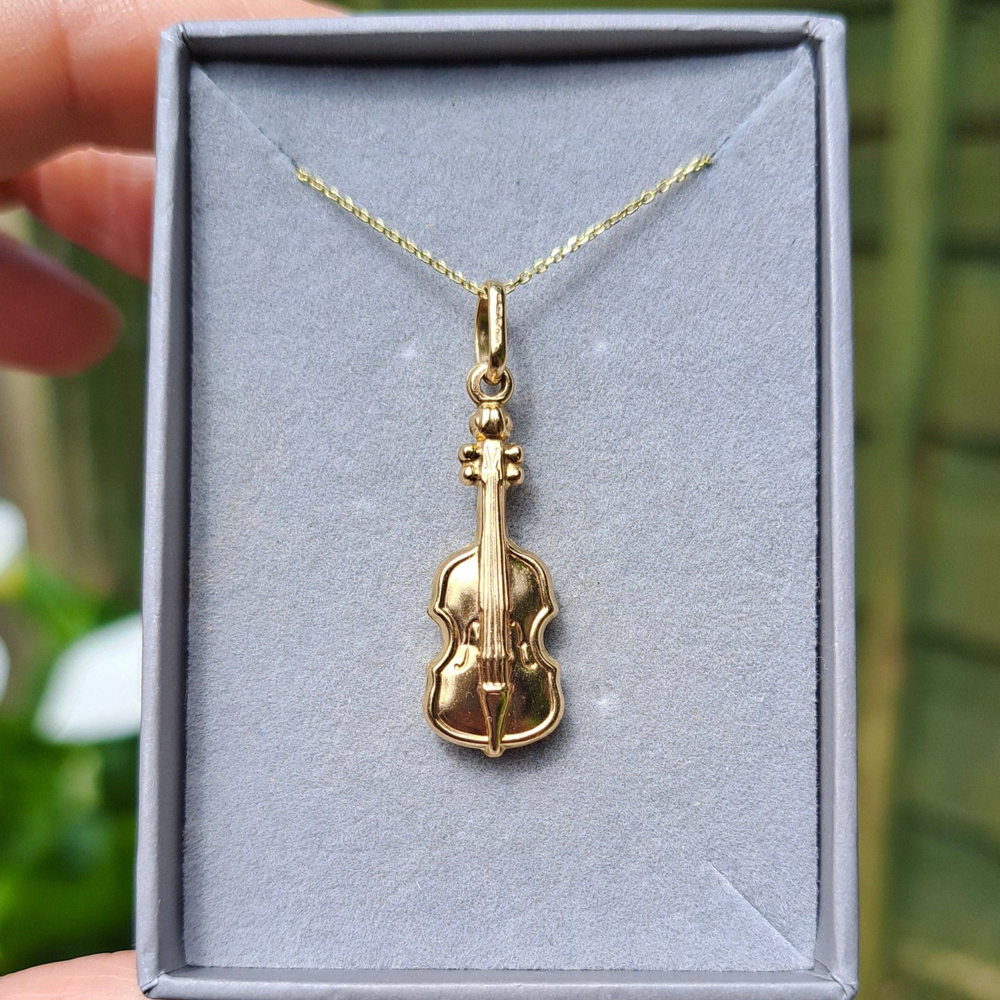Vintage 9ct Gold Violin Charm, 1994