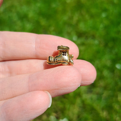 Vintage 9ct Gold Opening Boot Charm, 1957 - The Old Woman Who Lived In A Shoe