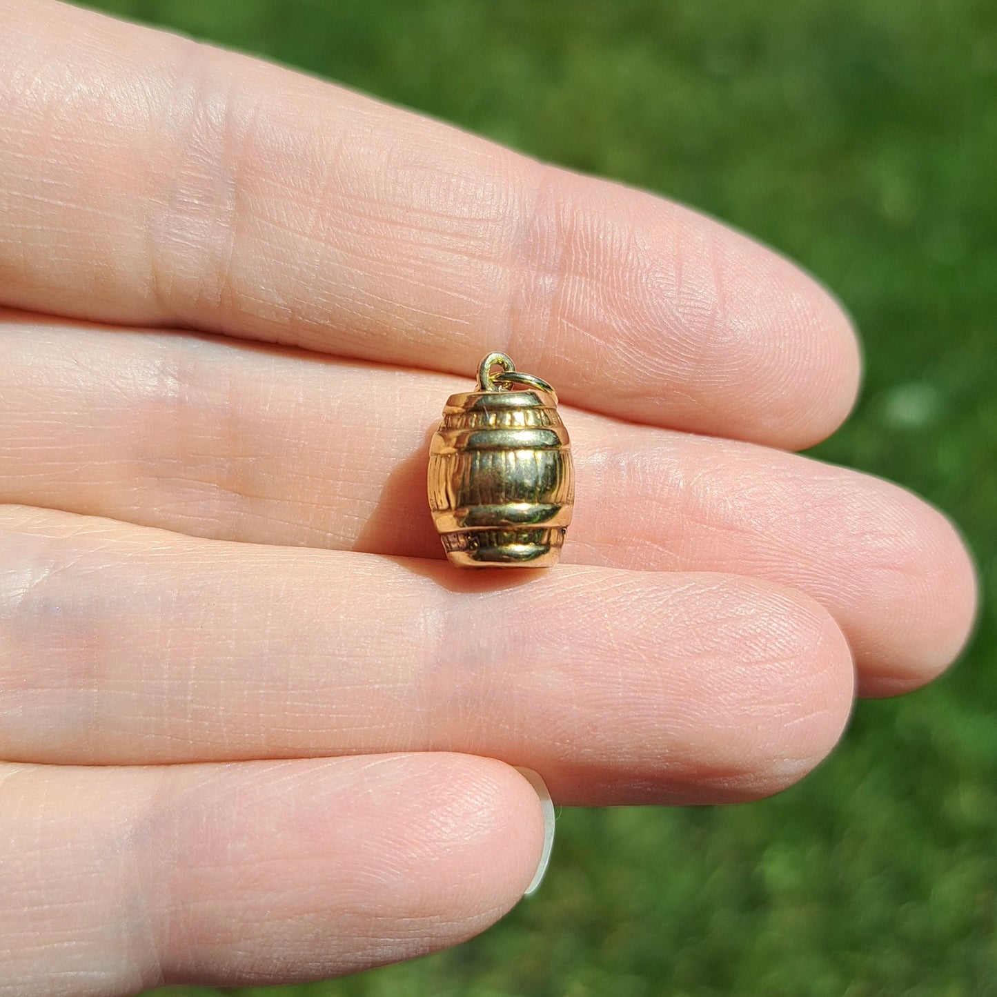 Vintage 9ct Gold Beer Barrel / Keg Charm, 1950s / 60s