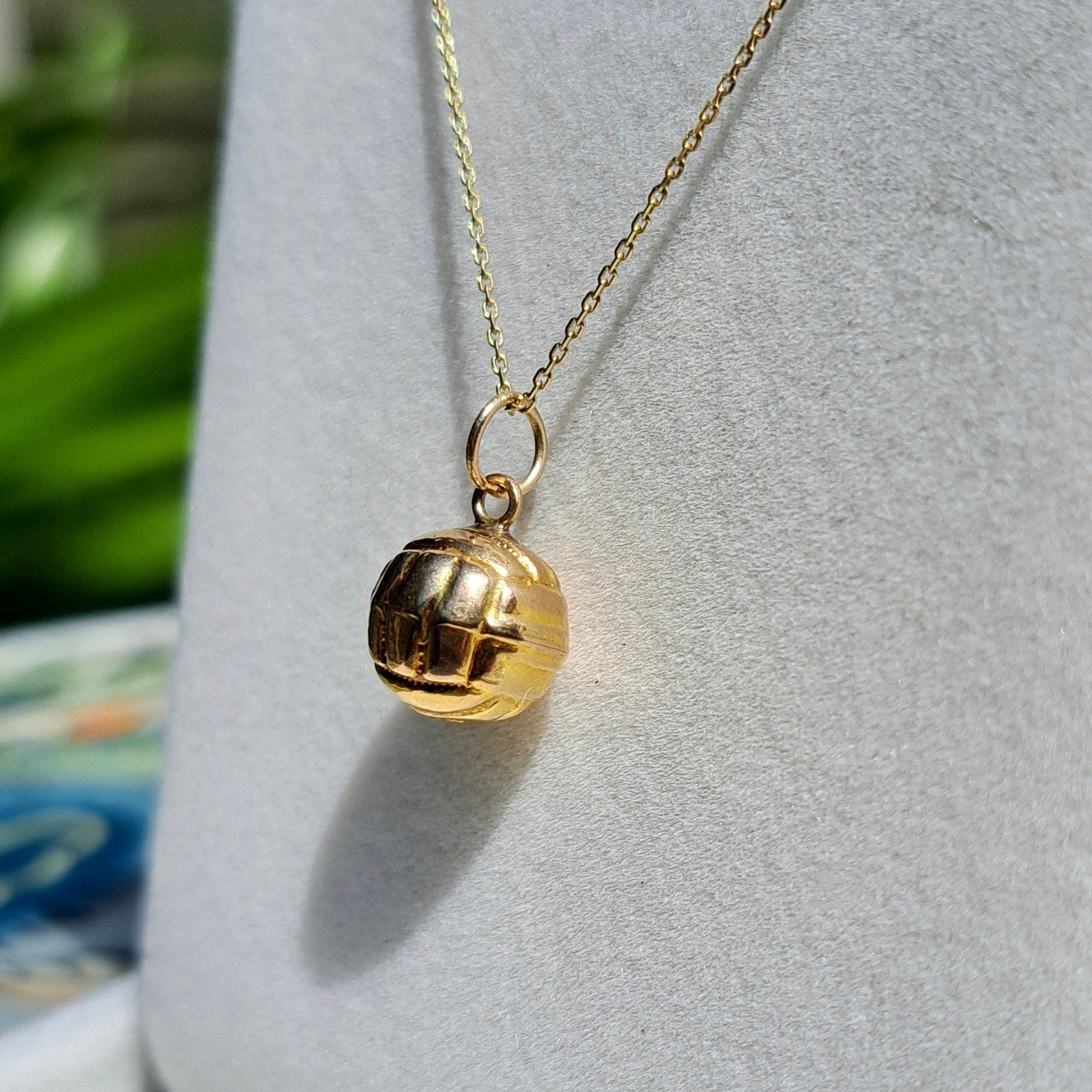 Vintage 9ct Gold Football Charm, 1960s
