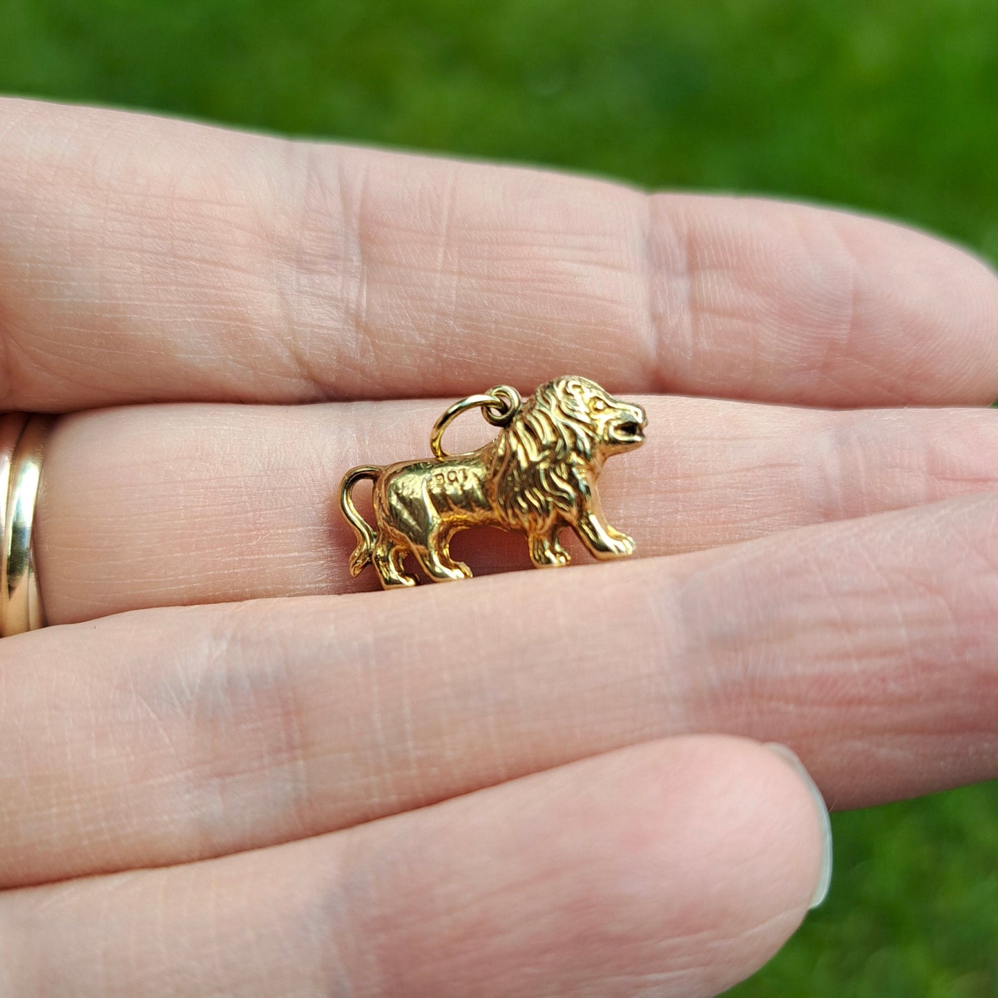 Vintage 9ct Gold Lion Charm, 1950s