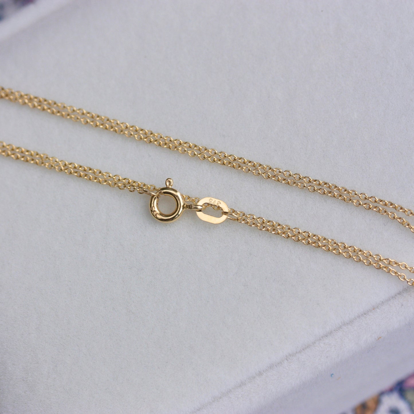 Solid 9ct Yellow Gold Cable Chain Necklace, 1mm